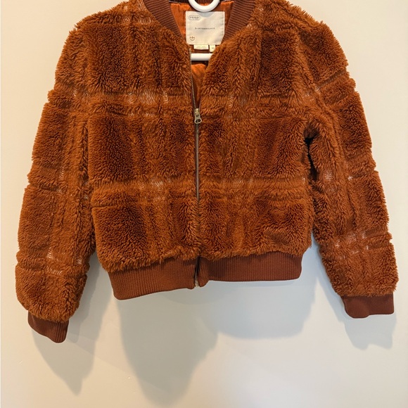 💋Anthropologie Tan Teddy Jacket 019 - Picture 2 of 6